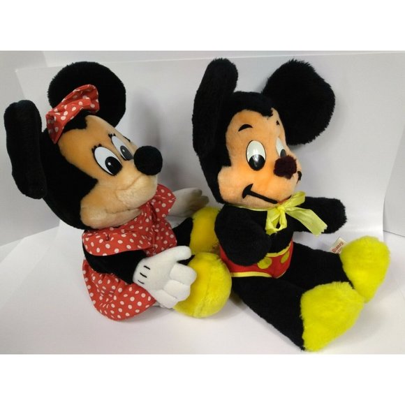 Mickey & Minnie Mouse Set Plush Animal 13" Toy Walt Disney World Disneyland Doll - Picture 3 of 12